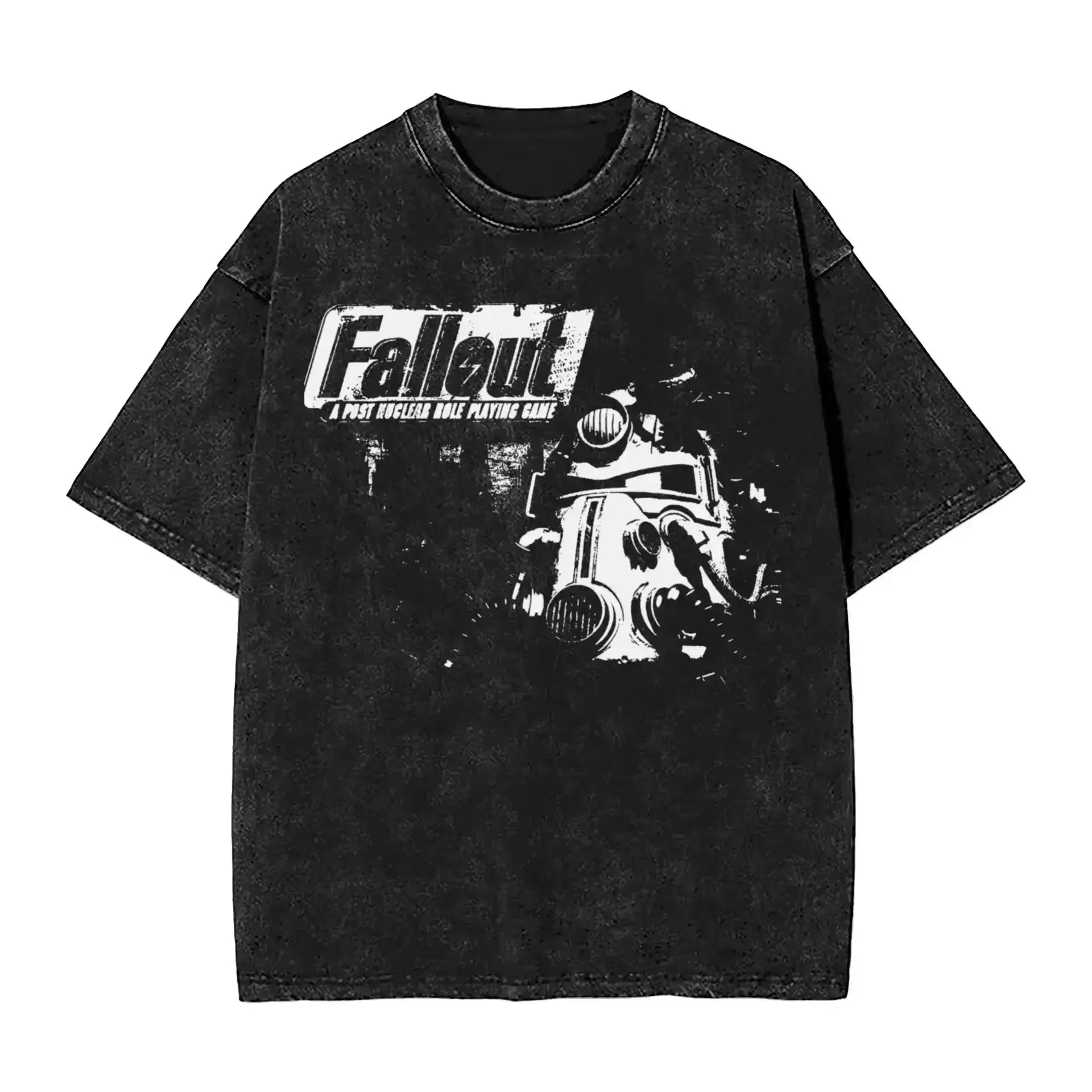 2025 Vault Fallouts T-Shirt Black Cotton Hip Hop