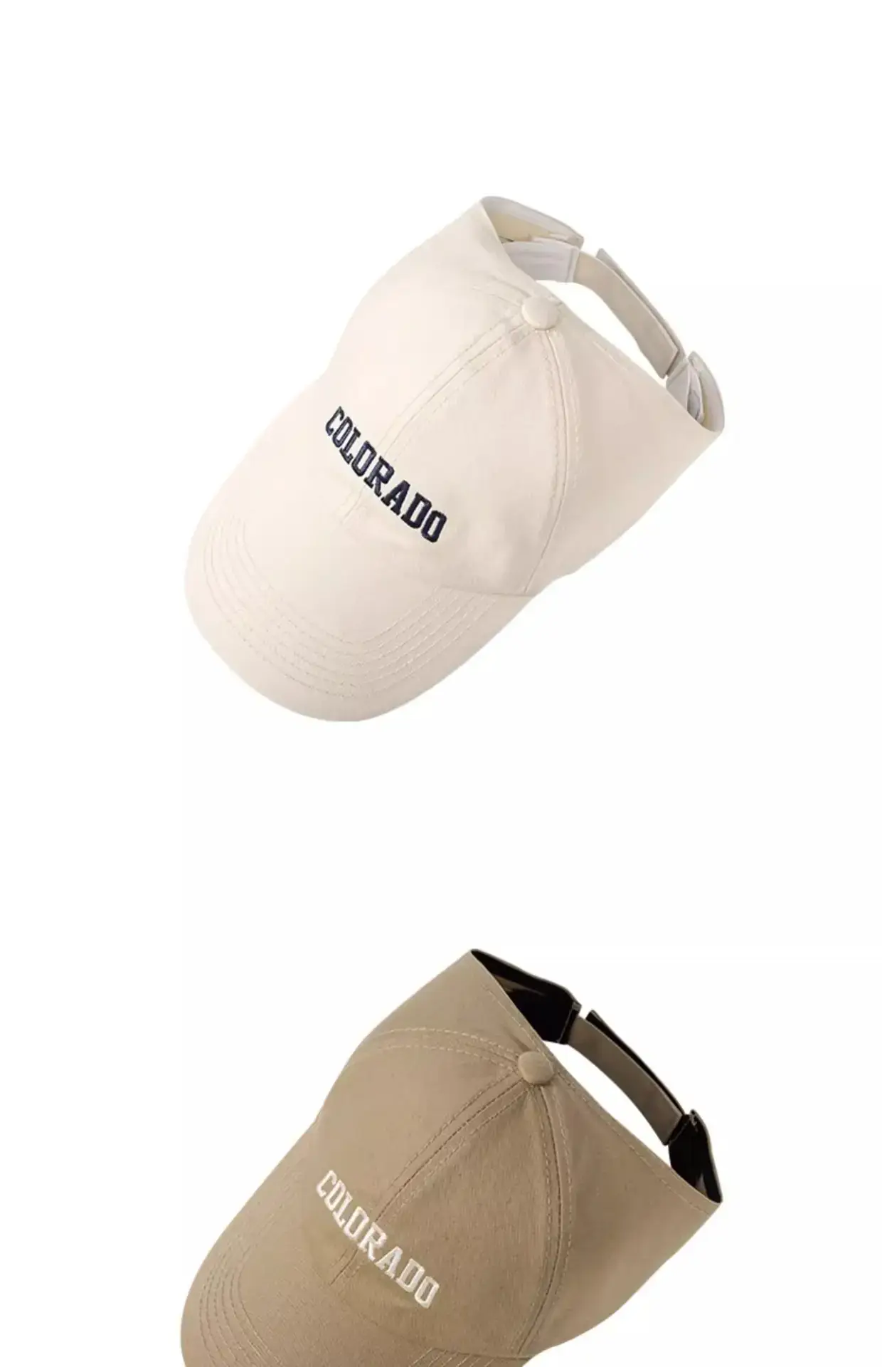 Women Black Baseball Cap Wide Brim Sun Hat — feature 19