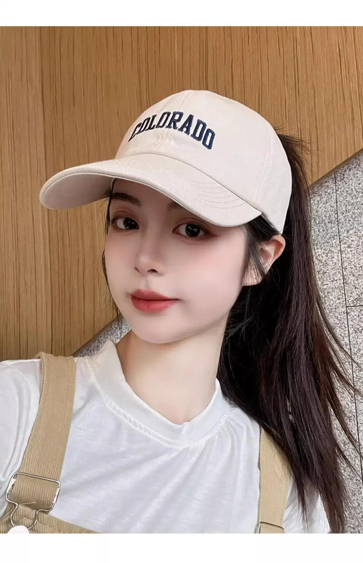 Women Black Baseball Cap Wide Brim Sun Hat — feature 4