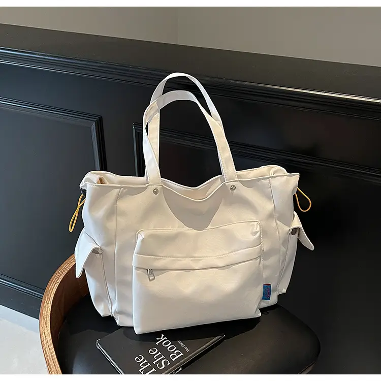Women's Tan Canvas Shoulder Bag Large Capacity 2025 — feature 25