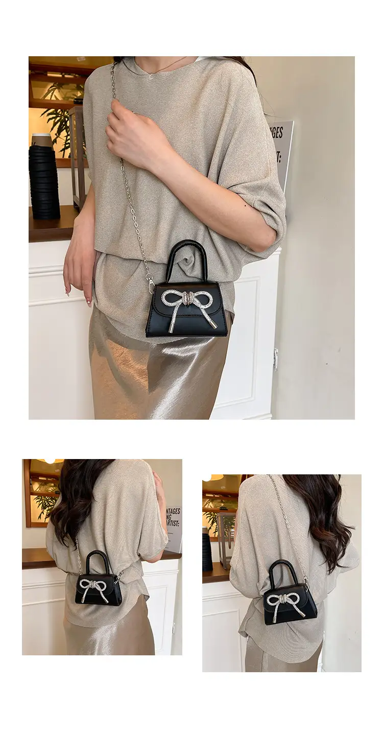 White Bow Chain Shoulder Bag for Women 2025 — feature 10
