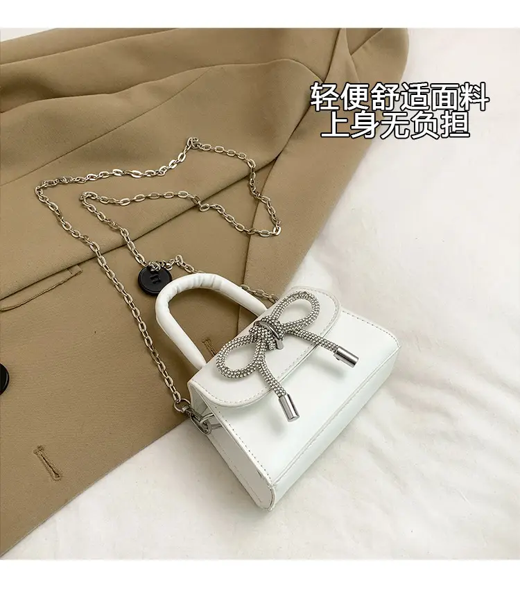 White Bow Chain Shoulder Bag for Women 2025 — feature 4
