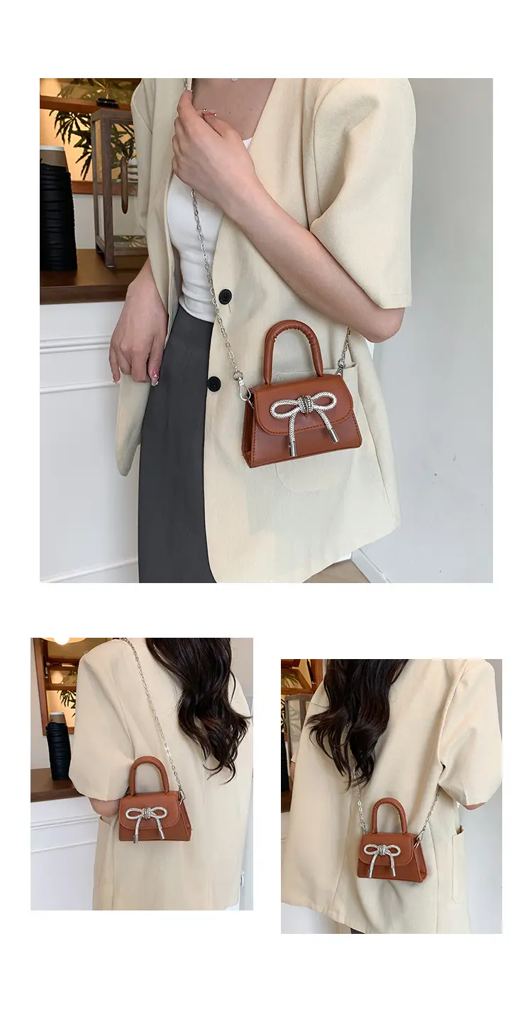 White Bow Chain Shoulder Bag for Women 2025 — feature 8