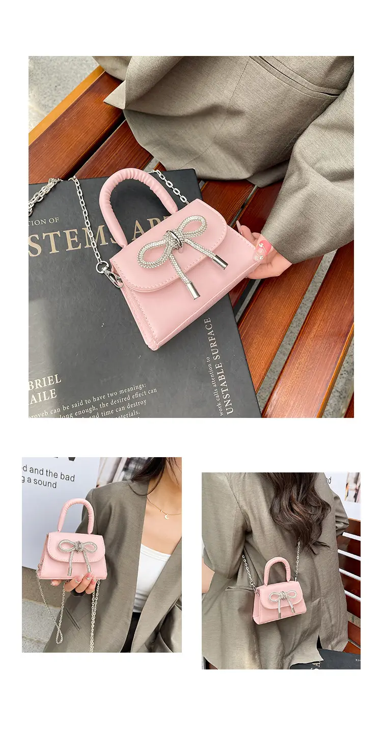 White Bow Chain Shoulder Bag for Women 2025 — feature 9