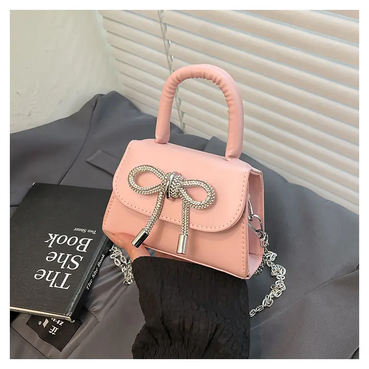 White Bow Chain Shoulder Bag for Women 2025 - Image 2