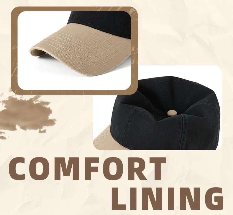 Women Retro Baseball Cap Brown Black Sun Hat — feature 26