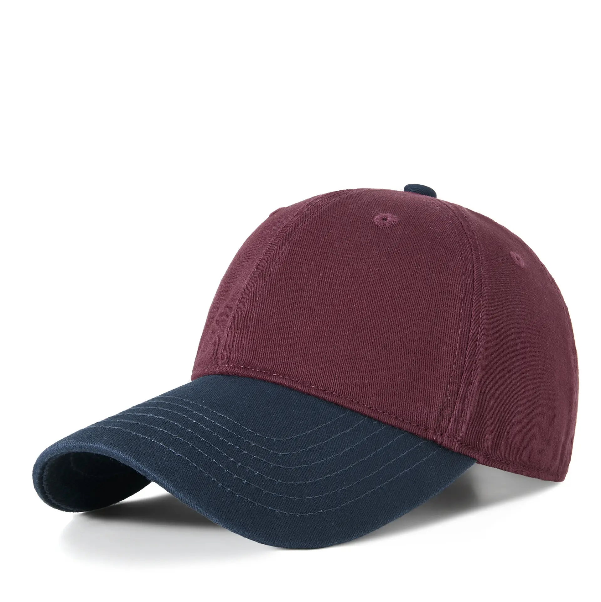 Women Retro Baseball Cap Brown Black Sun Hat - Image 3