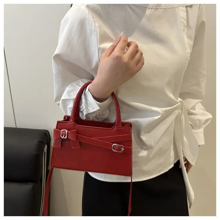 Pink Bow Shoulder Bag for Women Small Commuter Handbag — feature 15