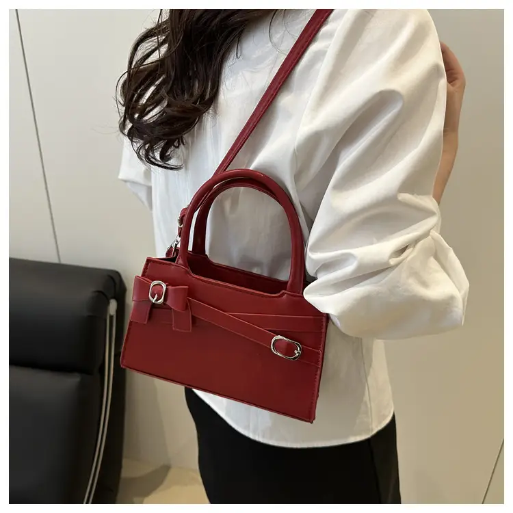 Pink Bow Shoulder Bag for Women Small Commuter Handbag — feature 16