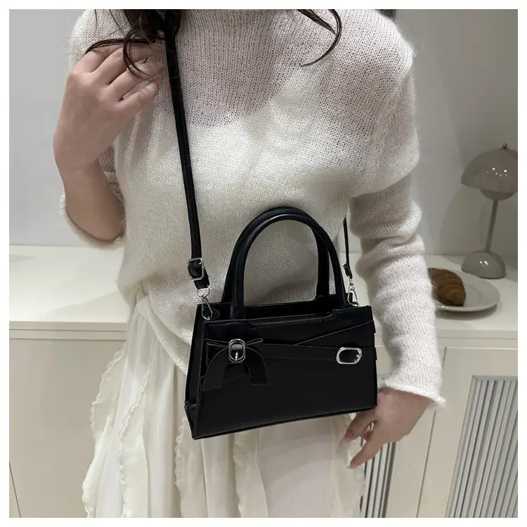 Pink Bow Shoulder Bag for Women Small Commuter Handbag — feature 19