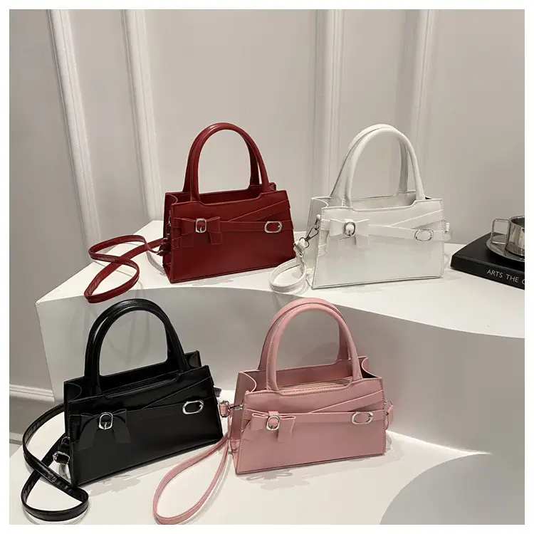 Pink Bow Shoulder Bag for Women Small Commuter Handbag — feature 24