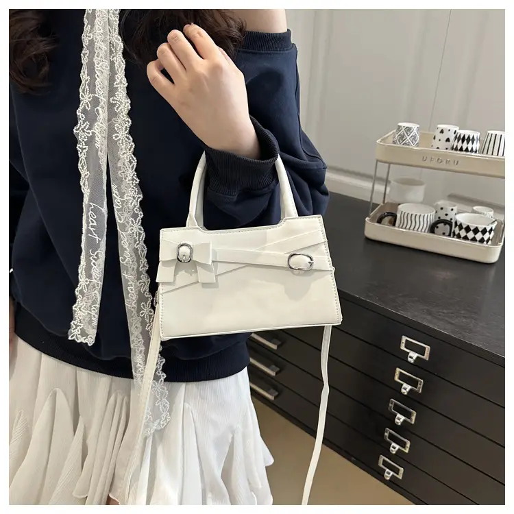 Pink Bow Shoulder Bag for Women Small Commuter Handbag — feature 8