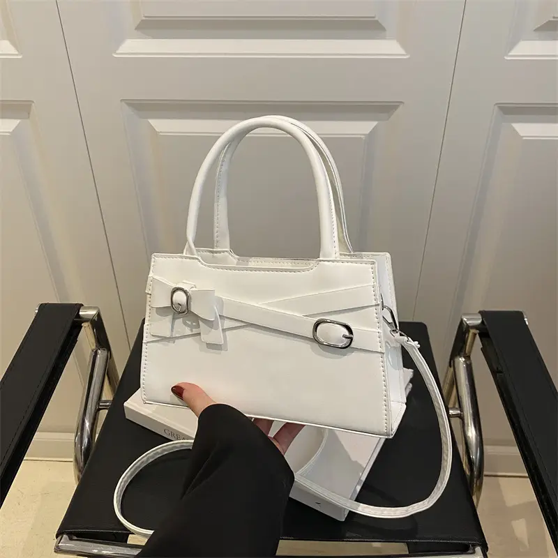 Pink Bow Shoulder Bag for Women Small Commuter Handbag - Image 2