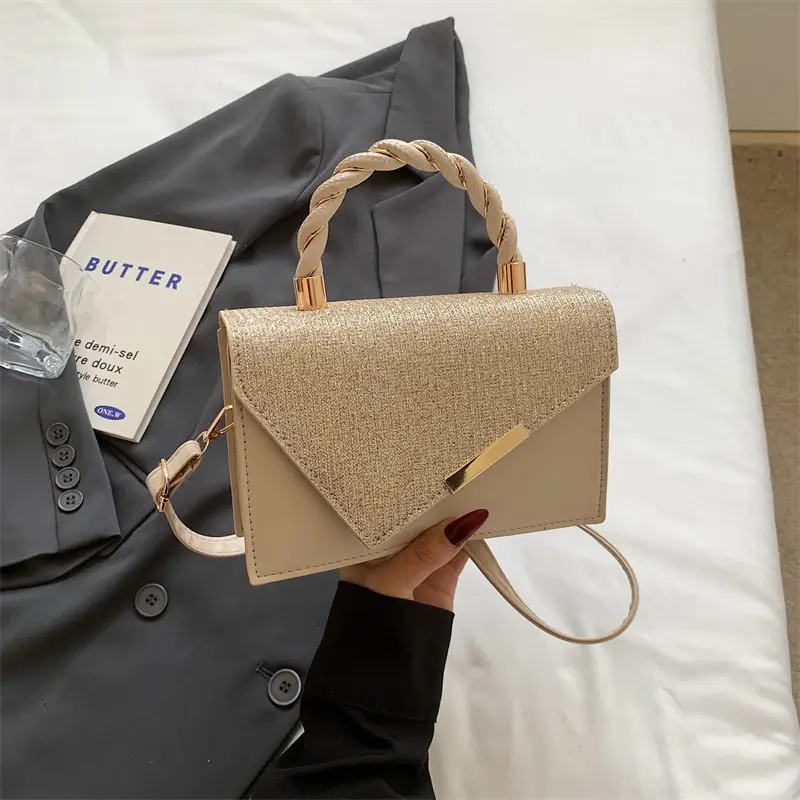 New Style Women's Gold Embroidered Crossbody Bag - Image 2