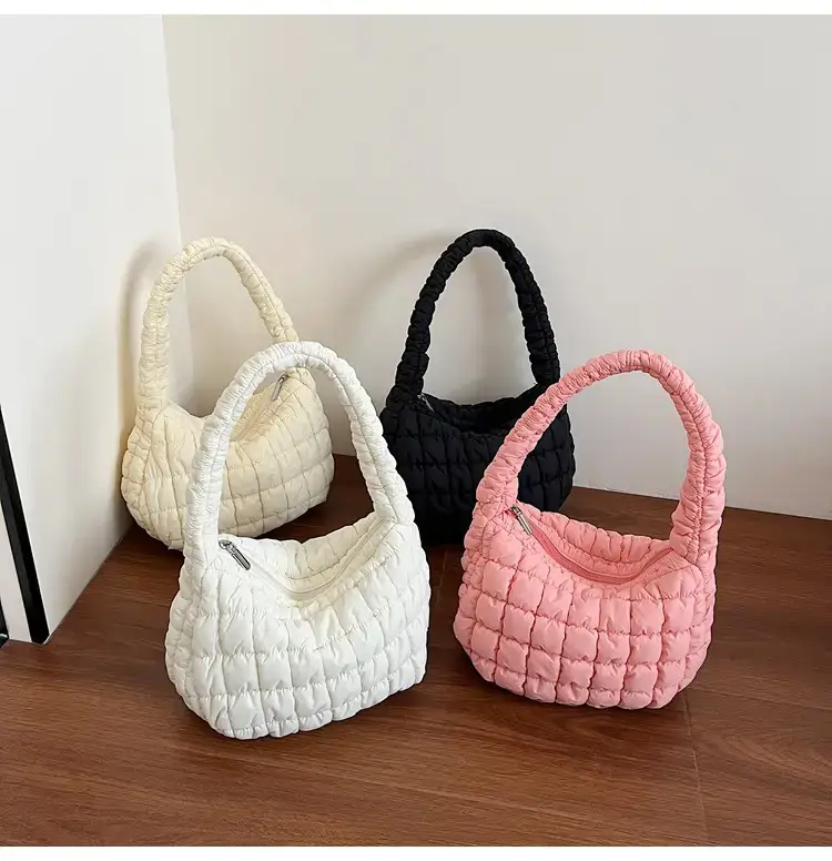 Black Pleated Shoulder Bag for Women — feature 14