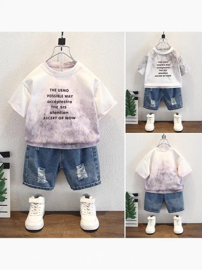 8191 Boys Tie-Dye Short Sleeve T-Shirt Set Summer 2026 - Image 4