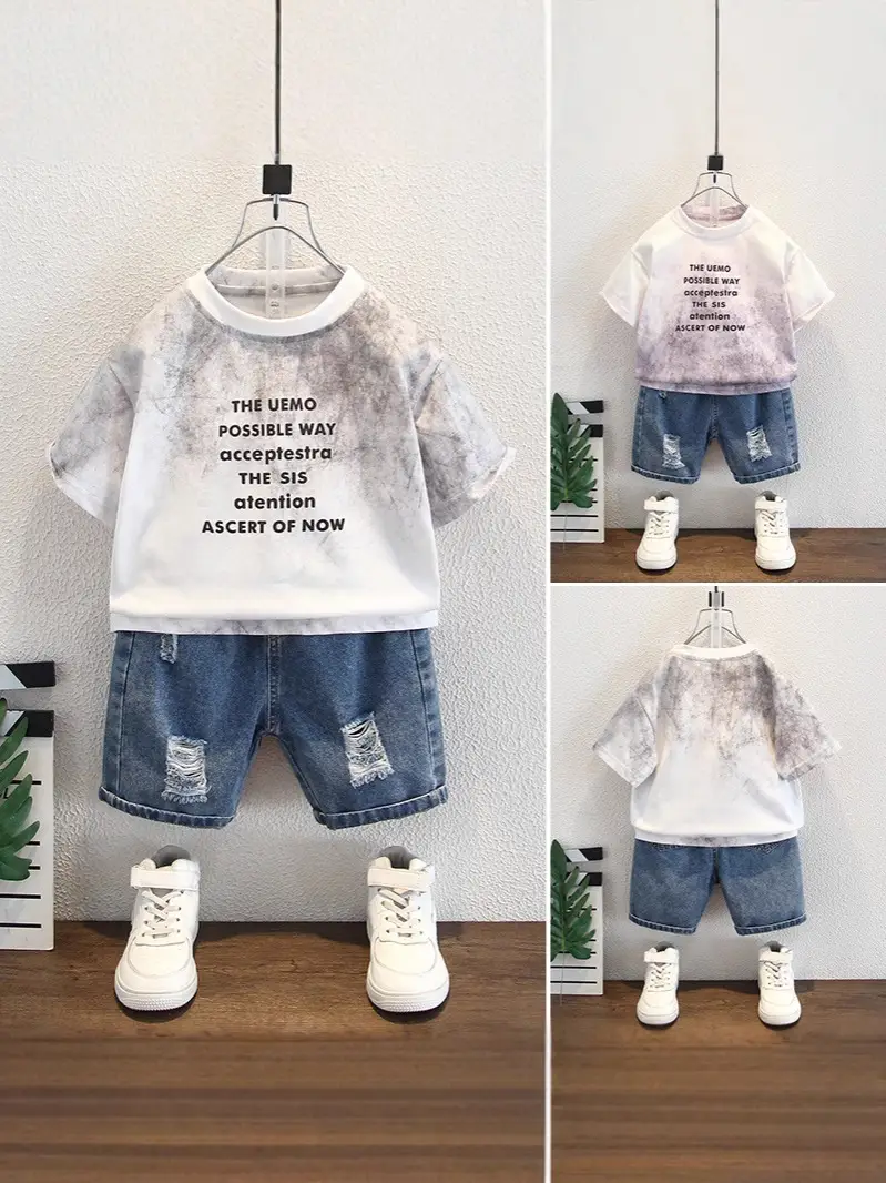 8191 Boys Tie-Dye Short Sleeve T-Shirt Set Summer 2026 - Image 5