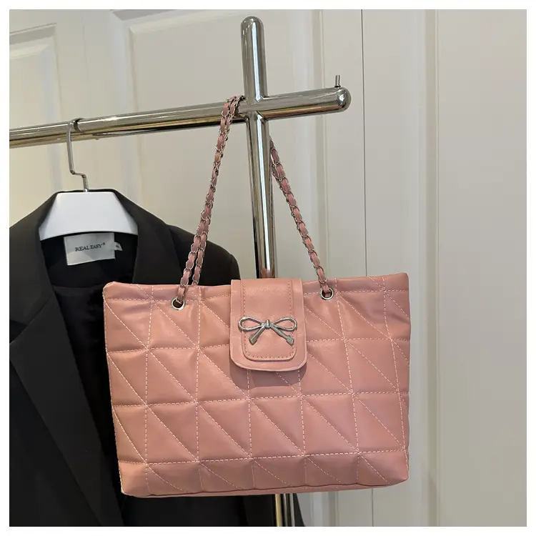 Women Quilted Chain Shoulder Bag Cream 2025 — feature 24