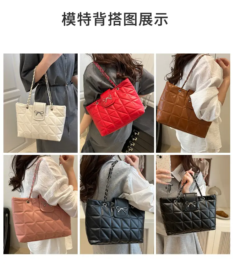 Women Quilted Chain Shoulder Bag Cream 2025 — feature 6