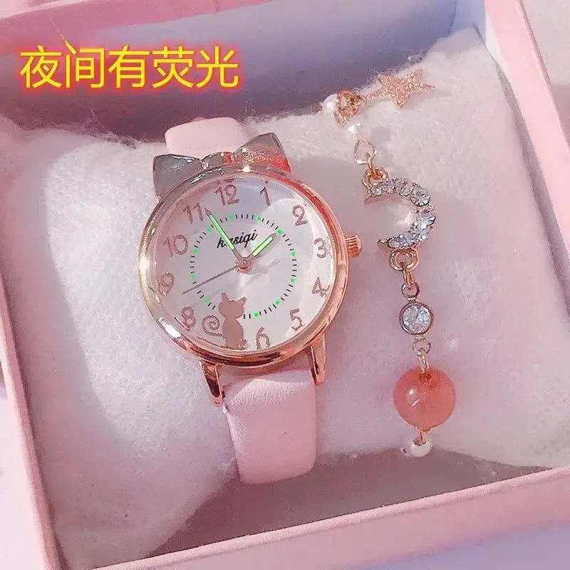 Korean Version Cute Girl Pointer Cartoon Digital Quartz Watch for Girls - Image 16