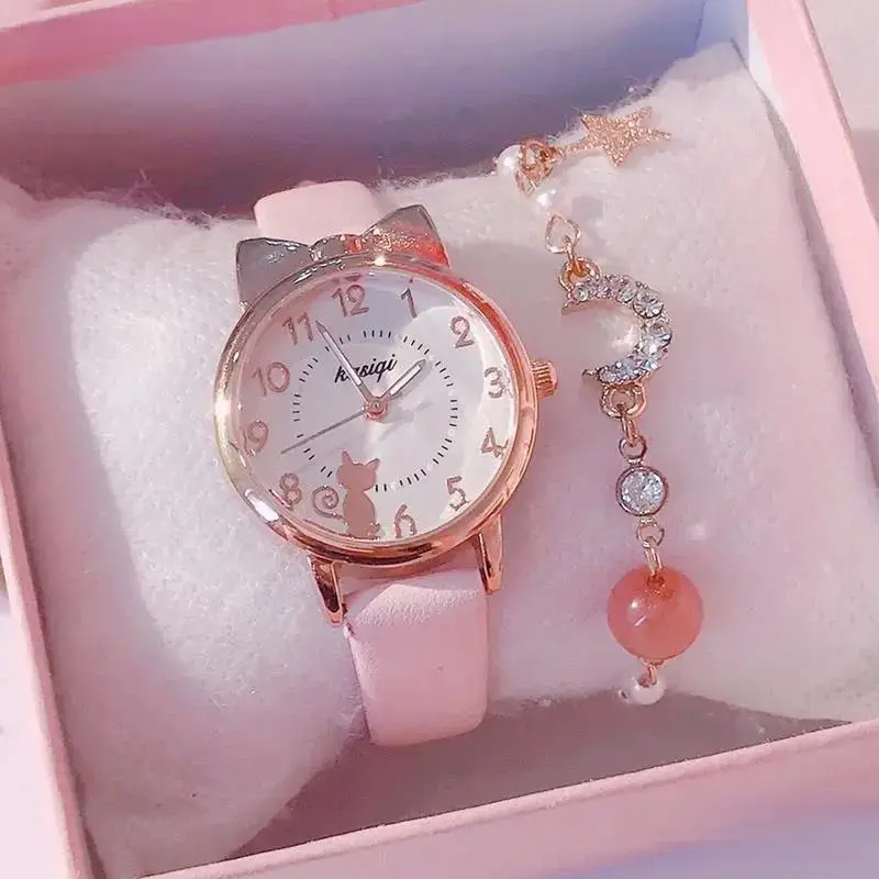 Korean Version Cute Girl Pointer Cartoon Digital Quartz Watch for Girls - Image 17