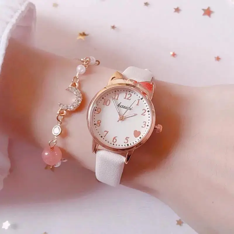 Korean Version Cute Girl Pointer Cartoon Digital Quartz Watch for Girls — feature 1