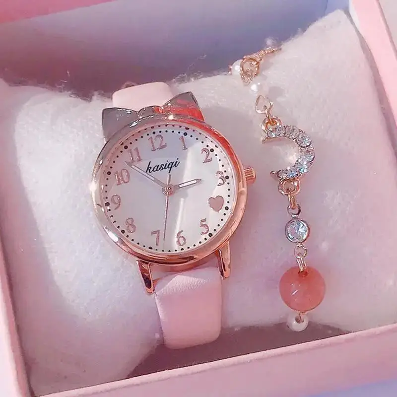 Korean Version Cute Girl Pointer Cartoon Digital Quartz Watch for Girls — feature 3