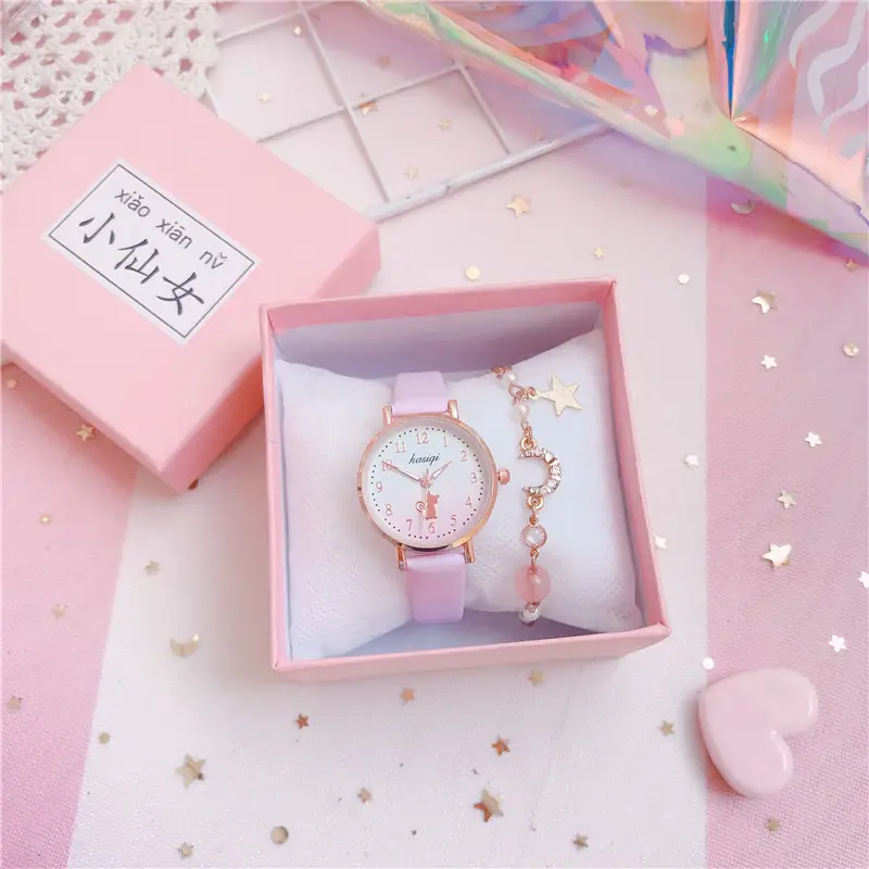 Korean Version Cute Girl Pointer Cartoon Digital Quartz Watch for Girls - Image 15
