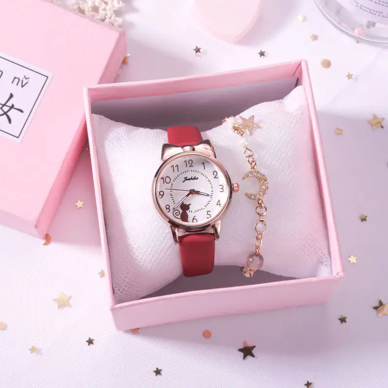 Korean Version Cute Girl Pointer Cartoon Digital Quartz Watch for Girls - Image 5