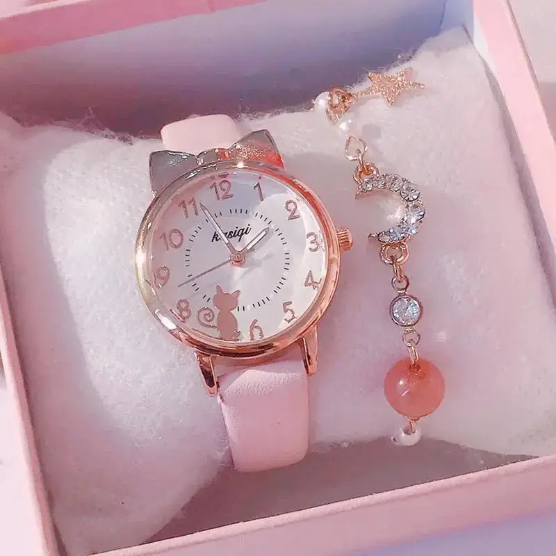Korean Version Cute Girl Pointer Cartoon Digital Quartz Watch for Girls - Image 7