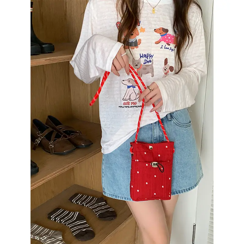 Women's Korean Style Shoulder Crossbody Mobile Bag Set - Image 6