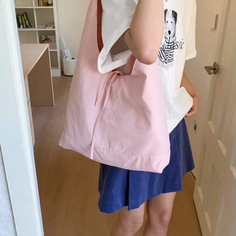 French Style Women's Bow Shoulder Bag Large Capacity Nylon - Image 8