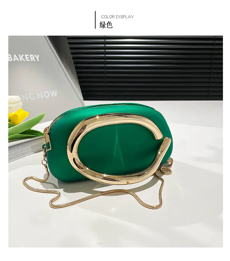 Pink Metal Chain Shoulder Crossbody Clutch 2025 — feature 24