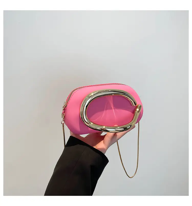 Pink Metal Chain Shoulder Crossbody Clutch 2025 — feature 35