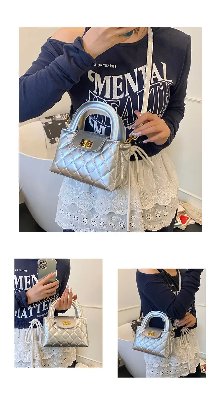 White Rhombus Shoulder Bag for Women 2026 — feature 5