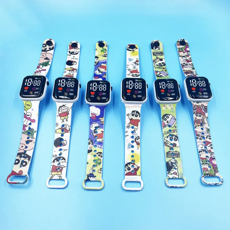 Kids Cartoon LED Watches with Cute Doll Straps