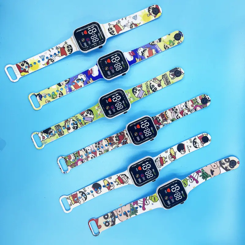 Kids Cartoon LED Watches with Cute Doll Straps