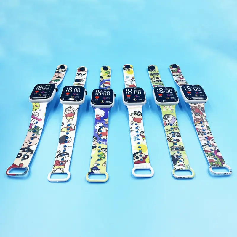Kids Cartoon LED Watches with Cute Doll Straps