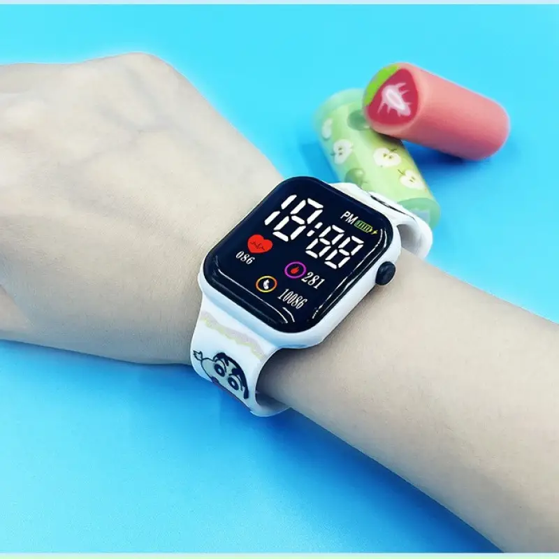 Kids Cartoon LED Watches with Cute Doll Straps