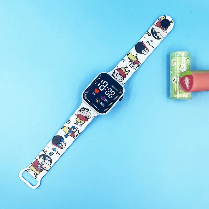 Kids Cartoon LED Watches with Cute Doll Straps