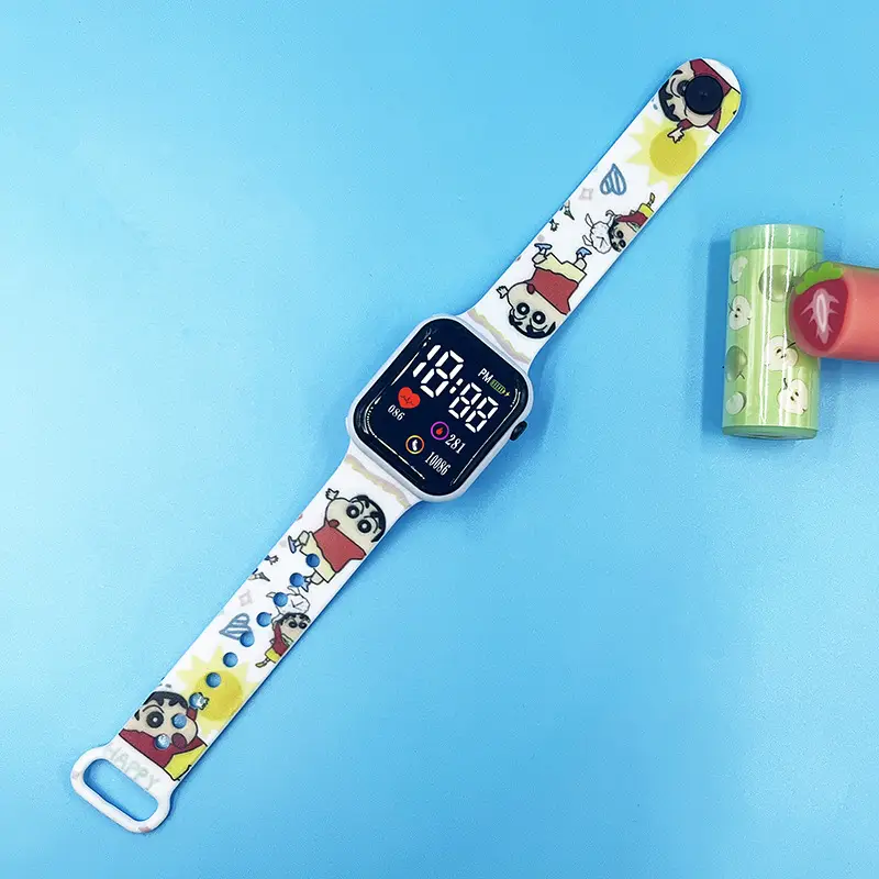 Kids Cartoon LED Watches with Cute Doll Straps