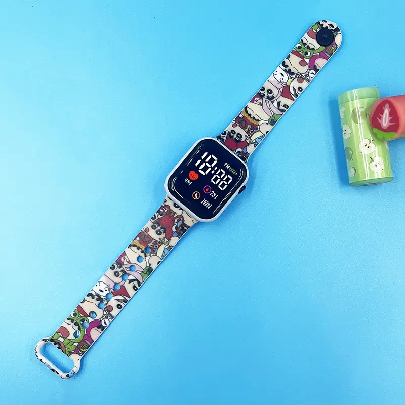 Kids Cartoon LED Watches with Cute Doll Straps