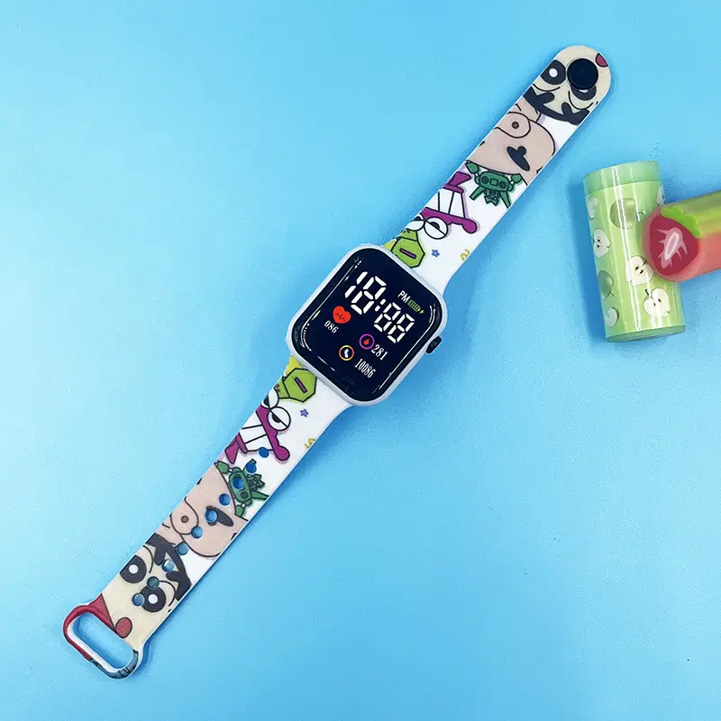 Kids Cartoon LED Watches with Cute Doll Straps