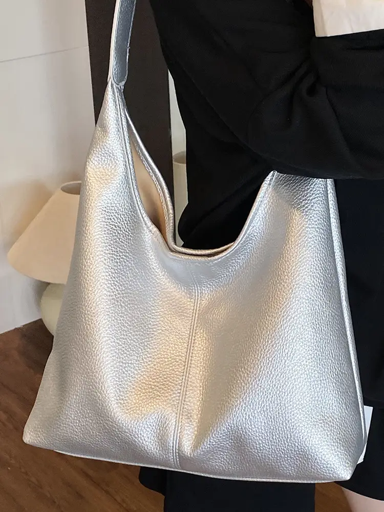 Women's Cream Tote Bag Large Capacity Shoulder Bag Summer 2025 - Image 10