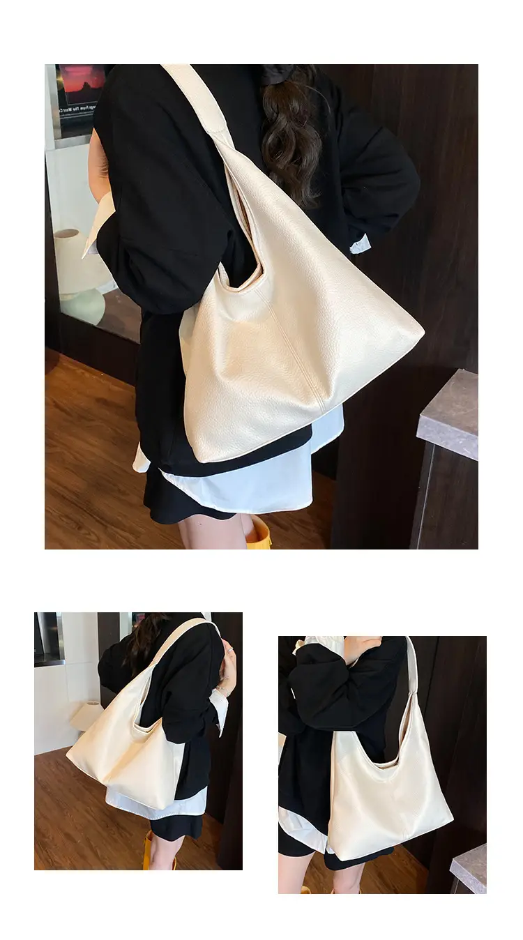 Women's Cream Tote Bag Large Capacity Shoulder Bag Summer 2025 — feature 11