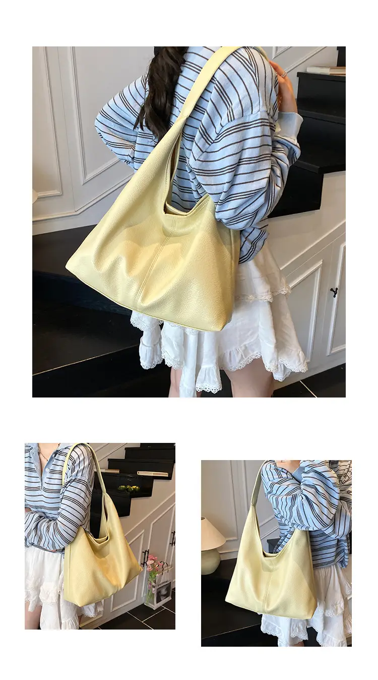 Women's Cream Tote Bag Large Capacity Shoulder Bag Summer 2025 — feature 13