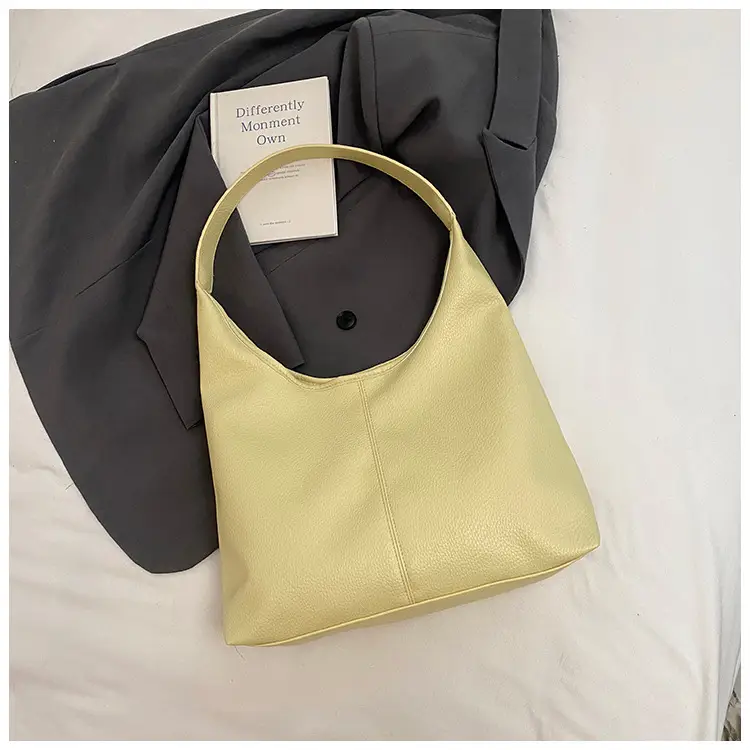 Women's Cream Tote Bag Large Capacity Shoulder Bag Summer 2025 - Image 4