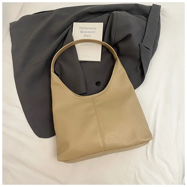 Women's Cream Tote Bag Large Capacity Shoulder Bag Summer 2025 - Image 6