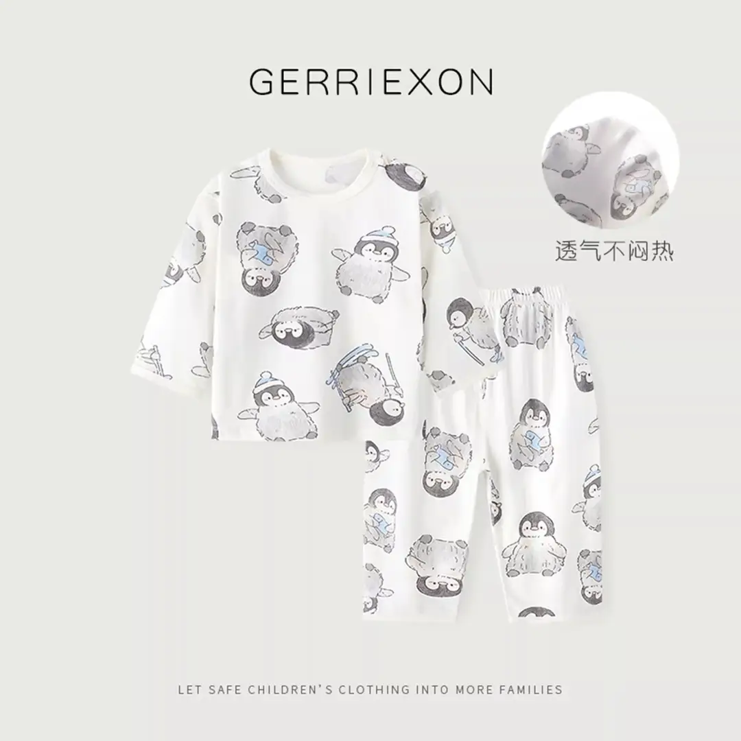 Girls' Pajamas Summer 2026 New Style Baby Air-Conditioning Clothing Set Pure Cotton Thin Style Little Princess Fashionable Girl Home Wear