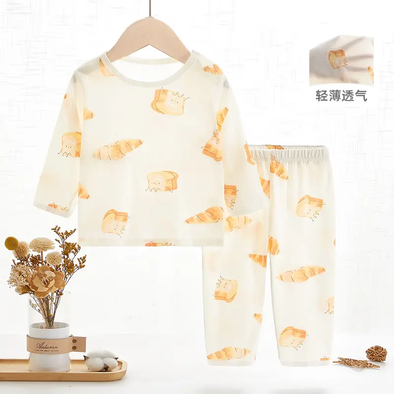 Girls' Pajamas Summer 2026 New Style Baby Air-Conditioning Clothing Set Pure Cotton Thin Style Little Princess Fashionable Girl Home Wear